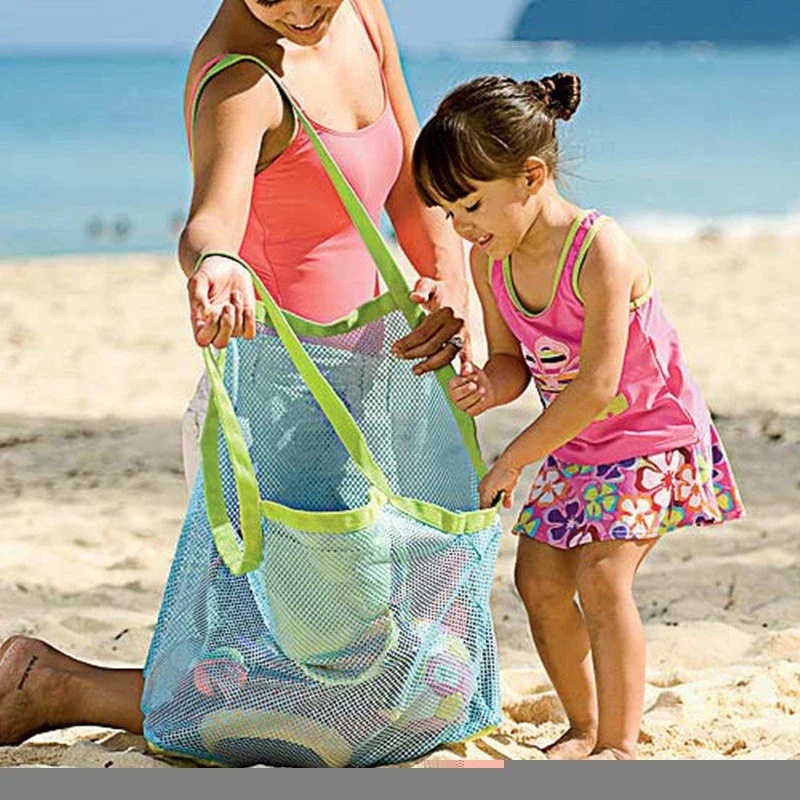 Tote Bag Beach - Children Sand Away Protable Mesh Bag