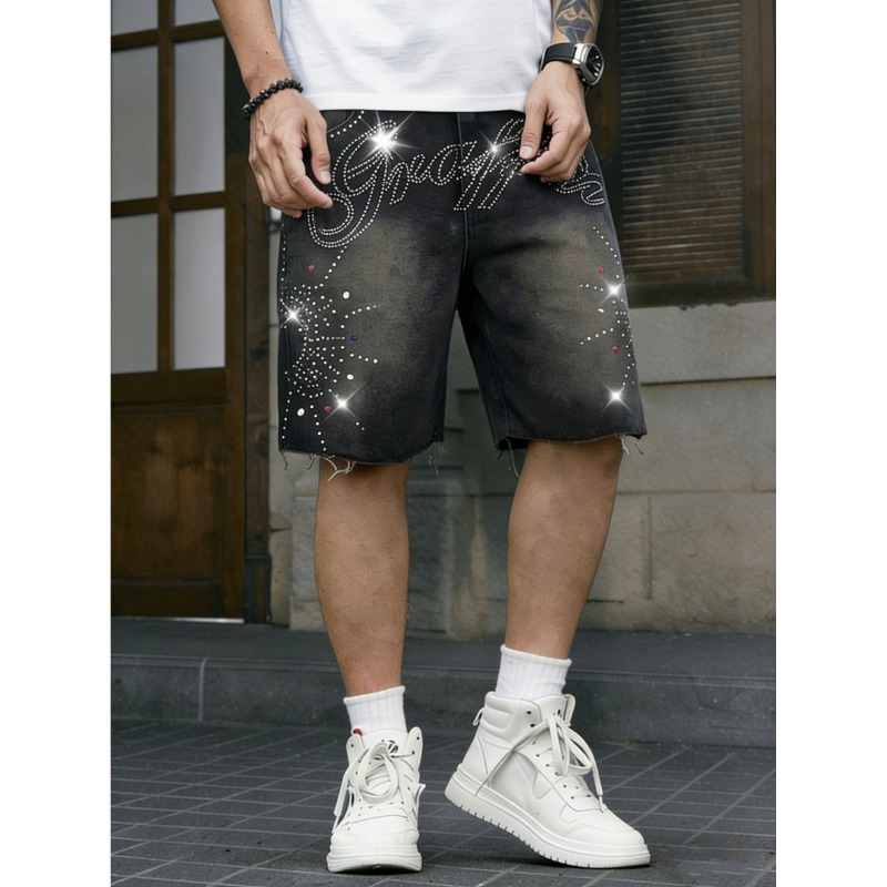 American Streetwear Men's Non- - Shorts Denim Frayed recension och pris