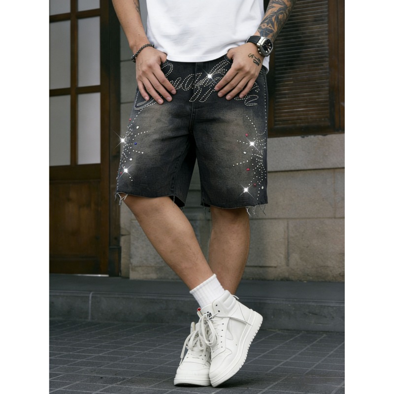 American Streetwear Men's Non- - Shorts Denim Frayed recension och pris