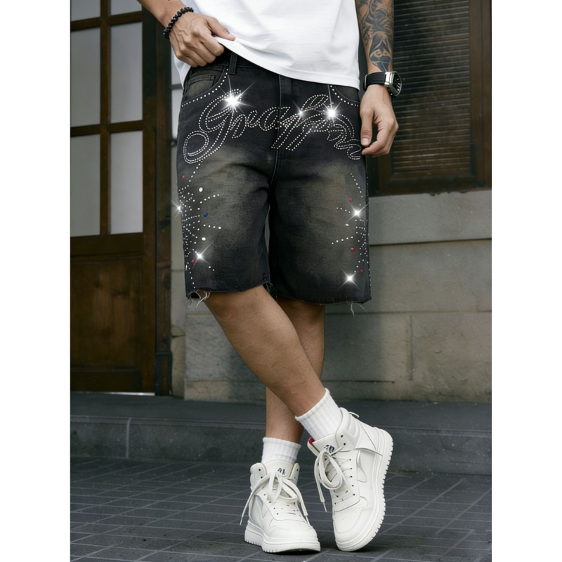 American Streetwear Men's Non- - Shorts Denim Frayed recension och pris